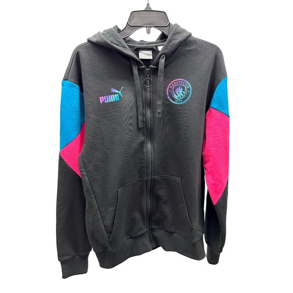 NEW Manchester City Puma FTBL Culture Full Zip Hoodie Small - Picture 1 of 6